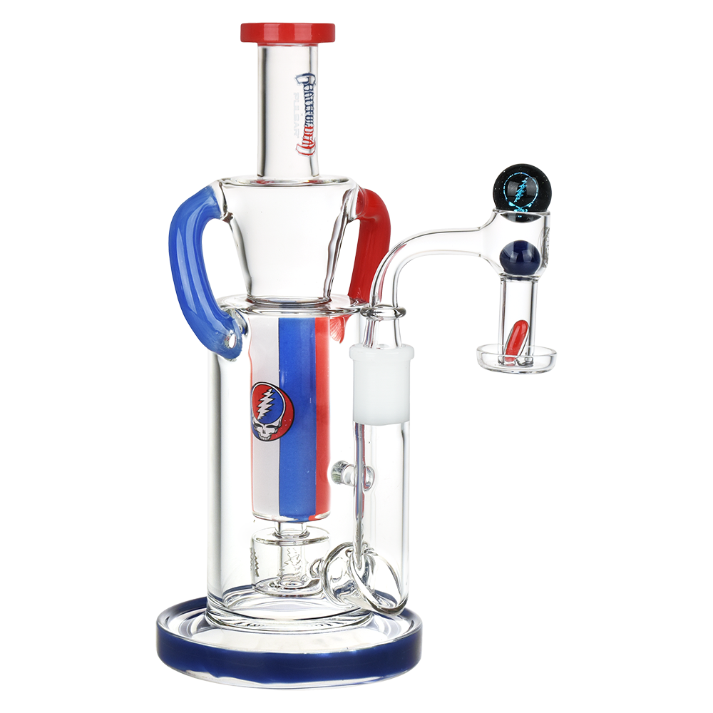 Grateful Dead x Pulsar Cascade Waterfall Recycler Dab Rig Set | Front View
