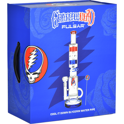 Grateful Dead x Pulsar Cool It Down Glycerin Stacker Bong Set | Packaging