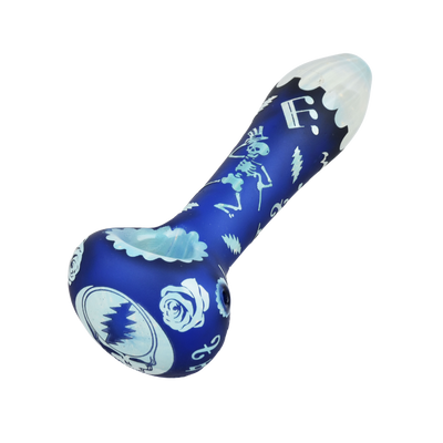 Grateful Dead x Pulsar Etched Spoon Pipe | Steal Your Face | Front View