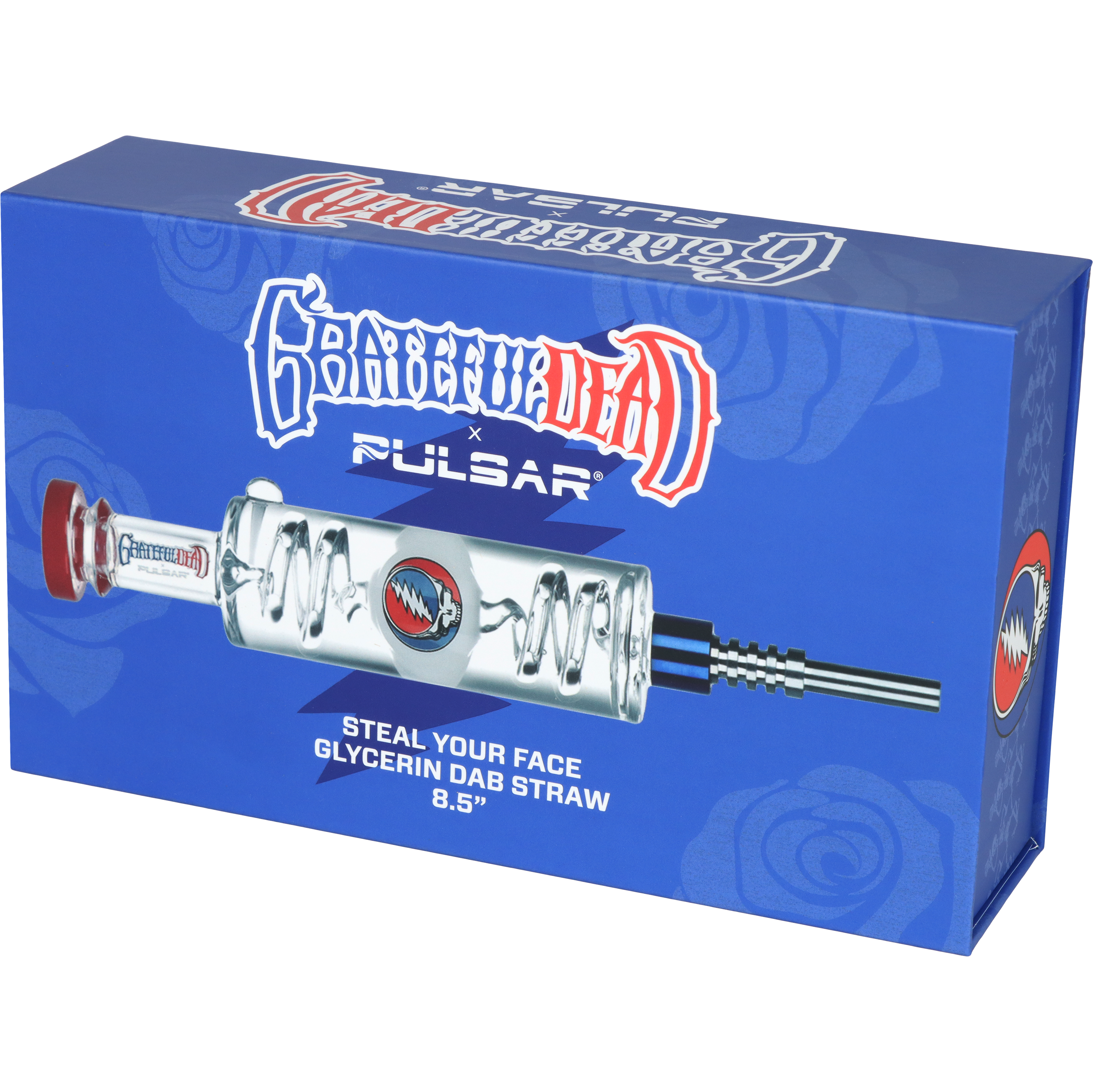 Grateful Dead x Pulsar Glycerin Dab Straw & Dab Dish | Stealie | Gift Box Packaging