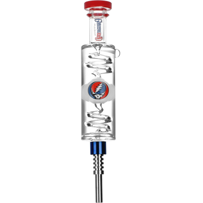 Grateful Dead x Pulsar Glycerin Dab Straw & Dab Dish | Stealie | Front View