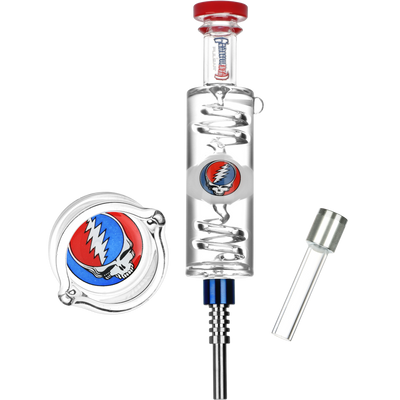 Grateful Dead x Pulsar Glycerin Dab Straw & Dab Dish | Stealie | Full Set