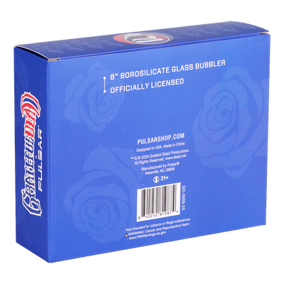 Grateful Dead x Pulsar Hammer Bubbler | Patchwork | Packaging Back View