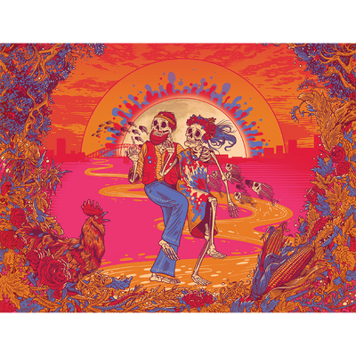 Grateful Dead x Pulsar Inside Print Sherlock Pipe | Sunset Dance | Album Art Full View