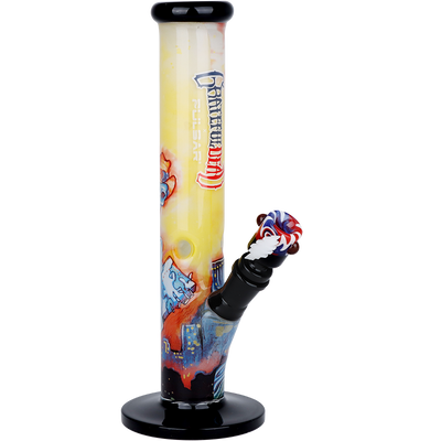 Grateful Dead x Pulsar Inside Print Straight Tube Bong | Freedom's Torch | Front View