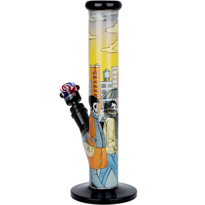 Grateful Dead x Pulsar Inside Print Straight Tube Bong | Street People | Back View