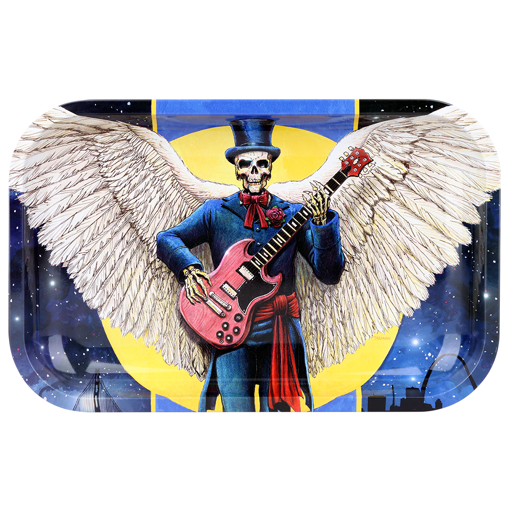 Grateful Dead x Pulsar Metal Rolling Tray | Angel of Music | Front View