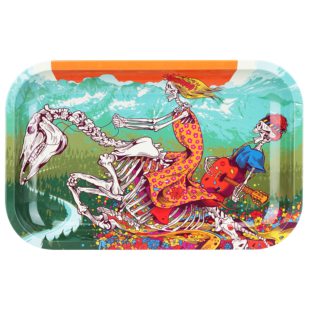 Grateful Dead x Pulsar Metal Rolling Tray | Dead Horse | Front View