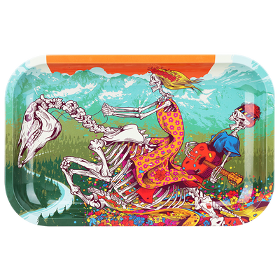 Grateful Dead x Pulsar Metal Rolling Tray | Dead Horse | Front View