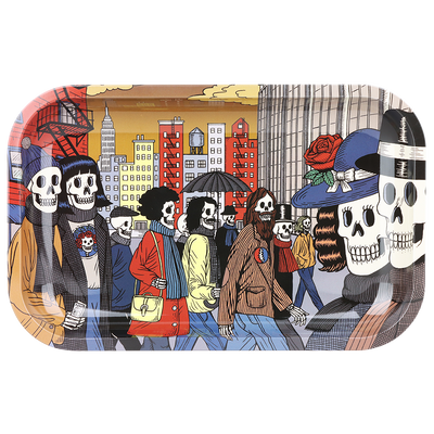 Grateful Dead x Pulsar Metal Rolling Tray | Street People | Front View