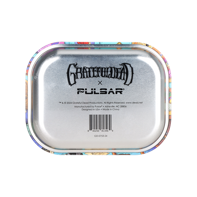 Grateful Dead x Pulsar Mini Metal Rolling Tray | Deadhead Dorm | Back View