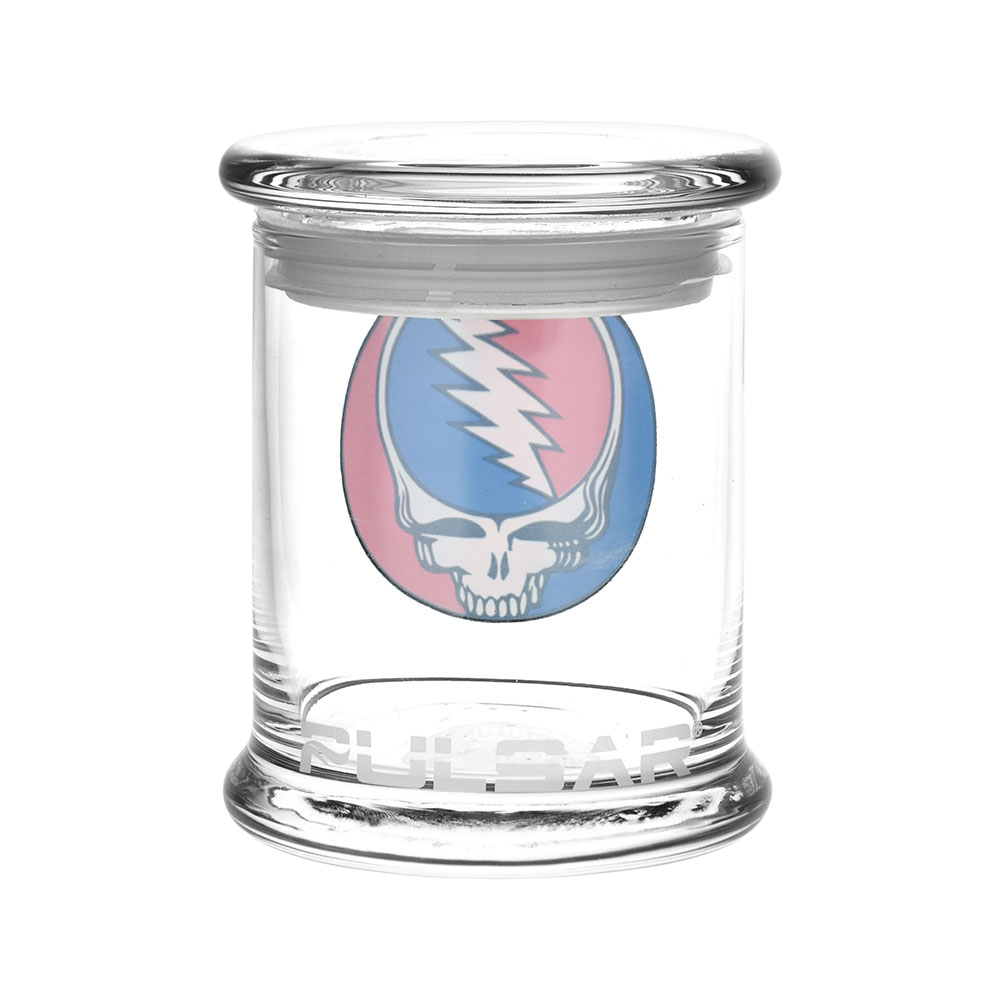 Grateful Dead x Pulsar Pop Top Jar | Steal Your Face | Back View