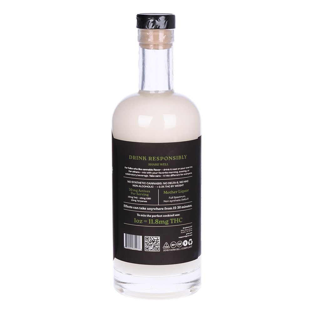 GRAV Black Label D9 THC Spirits | Back View