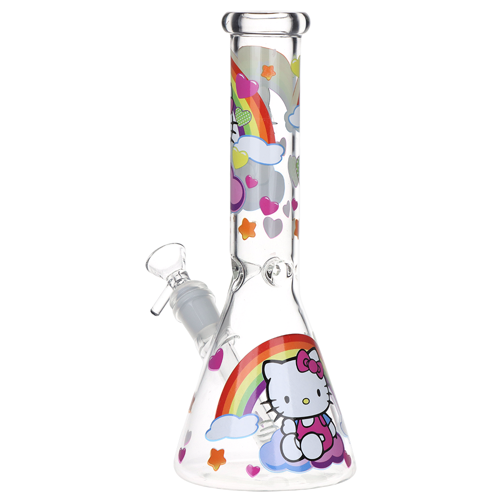 Greetings Kitty Beaker Bong | Clear | Back View
