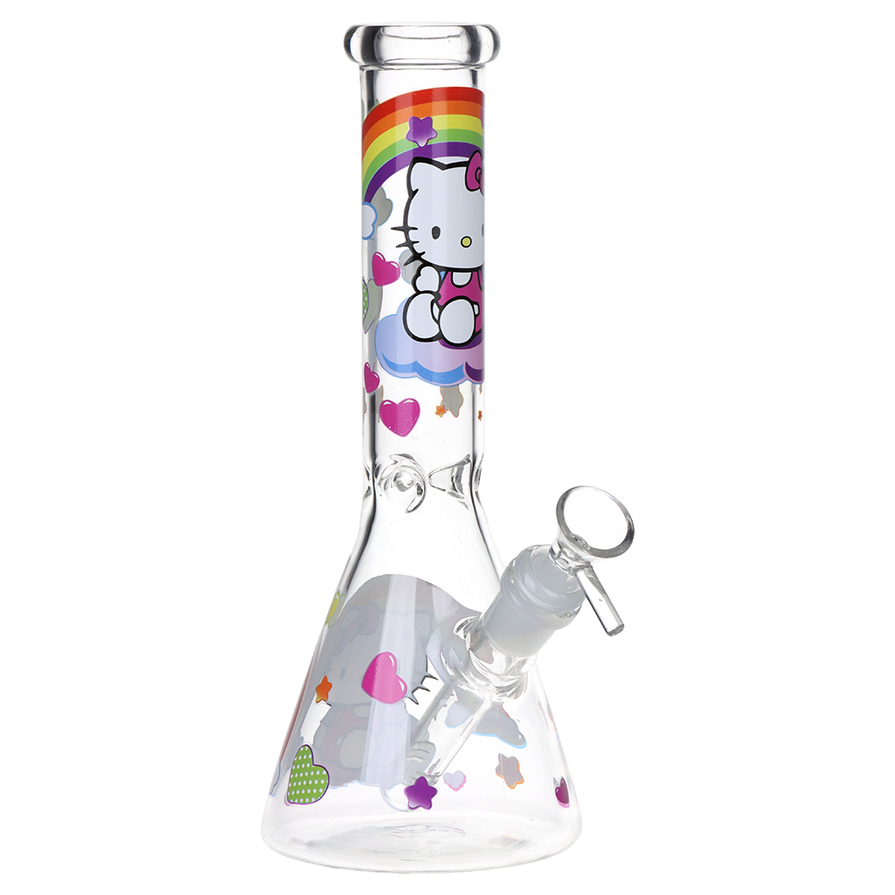 Greetings Kitty Beaker Bong | Clear | Front View