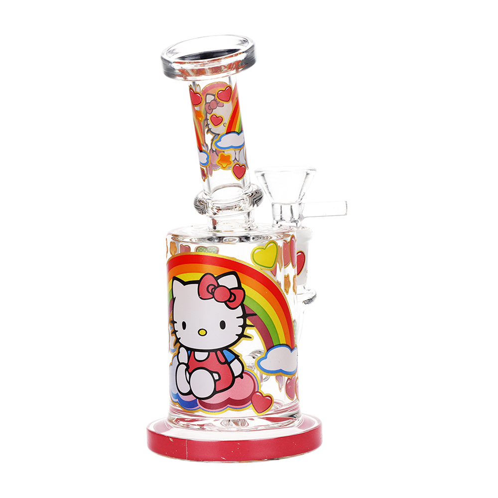 Greetings Kitty Bong | Rainbow Hearts | Back View
