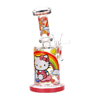 Greetings Kitty Bong | Rainbow Hearts | Back View