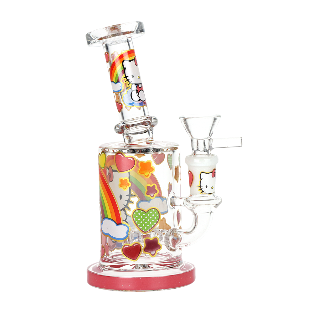 Greetings Kitty Bong | Rainbow Hearts | Front View
