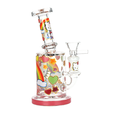 Greetings Kitty Bong | Rainbow Hearts | Front View