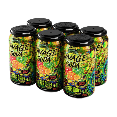 Habit D9 THC Savage Edition Soda | Citrus Drift | 6 Pack