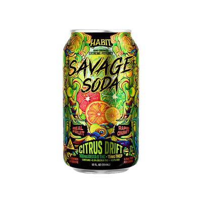 Habit D9 THC Savage Edition Soda | Citrus Drift | Individual Can