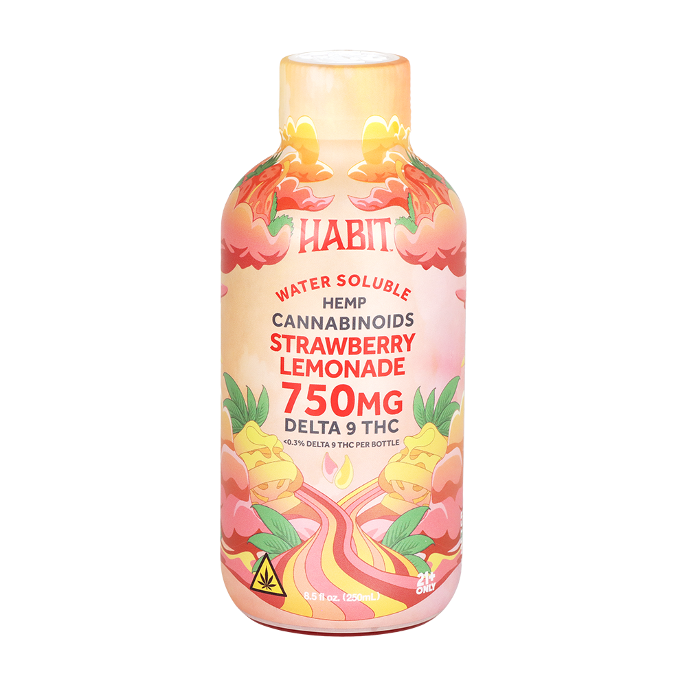Habit Full Spectrum D9 THC Water-Soluble Syrup | Strawberry Lemonade