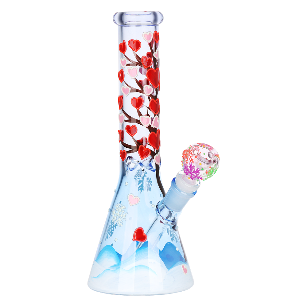 Heart Blossom Beaker Bong | Front View