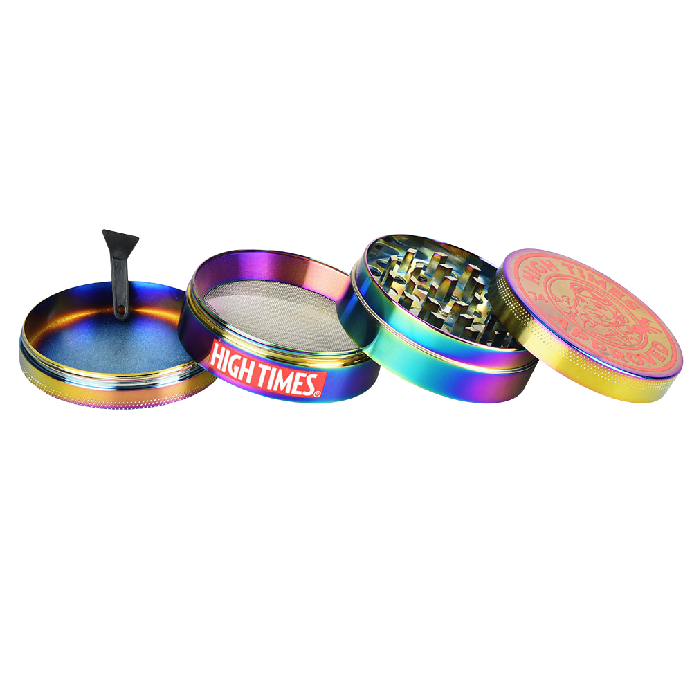 High Times® Rainbow Metal Grinder | Pieces Spread