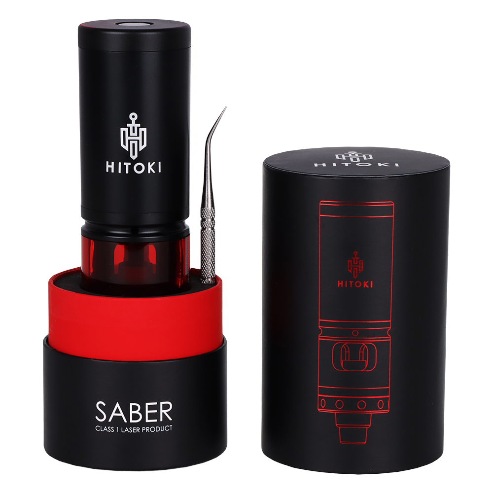 Hitoki Saber Laser Combustion Vaporizer | Packaging Open View