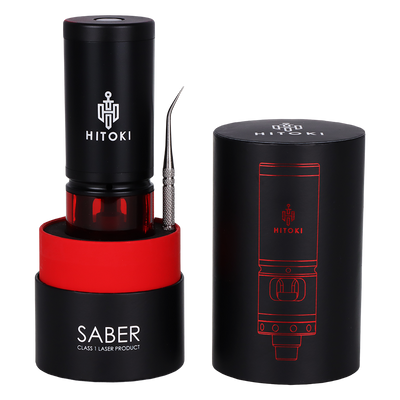 Hitoki Saber Laser Combustion Vaporizer | Packaging Open View