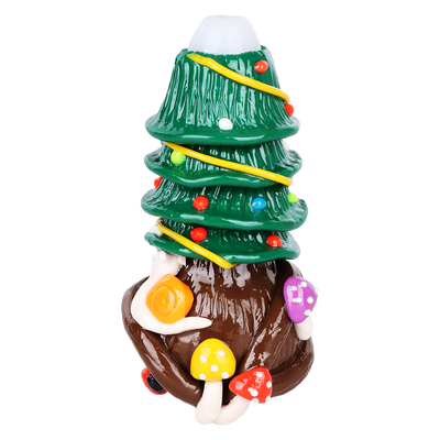 Holiday Shroom Tree Hand Pipe | Back View