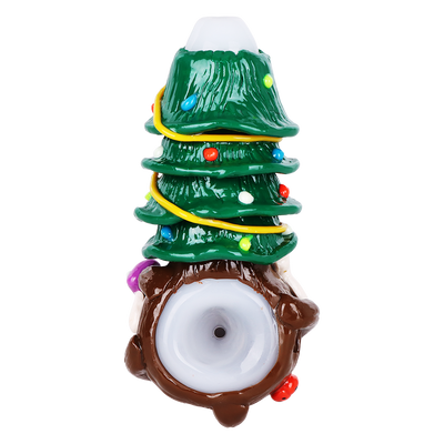 Holiday Shroom Tree Hand Pipe | Top View