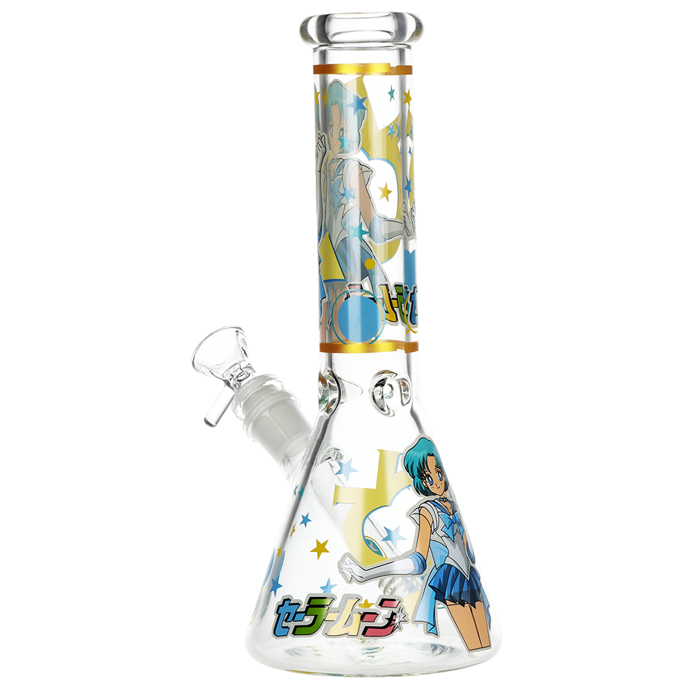Japanese Animation Girl Beaker Bong | Mercury | Back View
