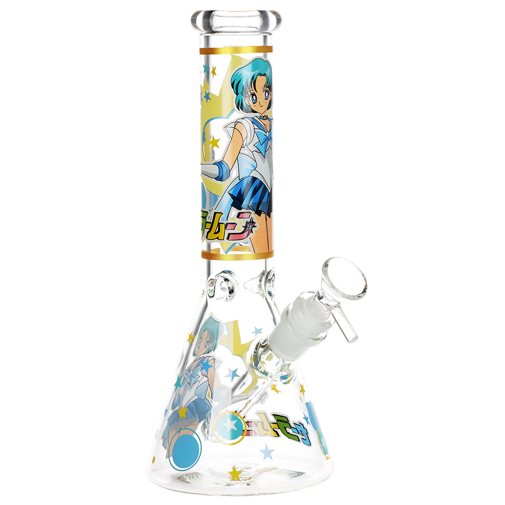 Japanese Animation Girl Beaker Bong | Mercury | Front View
