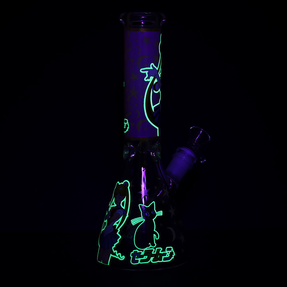 Stoner Moon Beaker Bong | Moon | Glow In The Dark
