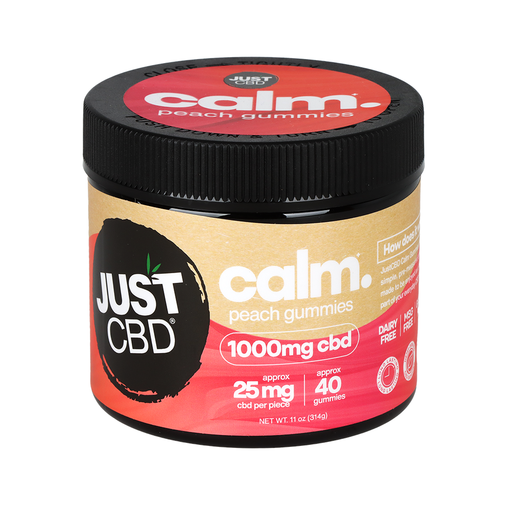 JUST CBD Gummies | Peach Rings | Front View
