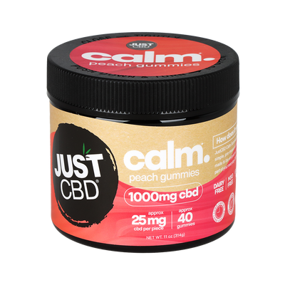 JUST CBD Gummies | Peach Rings | Front View