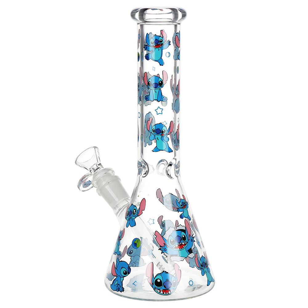 Little Blue Creature Beaker Bong | Back View