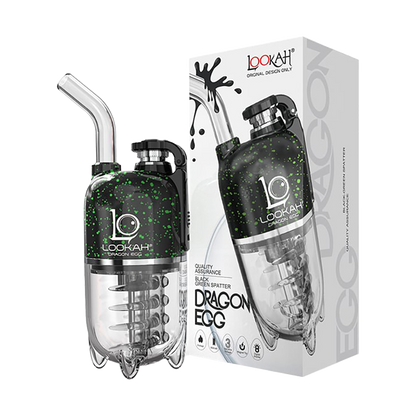 Lookah Dragon Egg eRig Bubbler | Splatter Edition | Black
