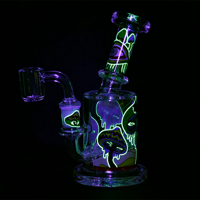 Melting Shroom Glow Dab Rig | Glow In The Dark