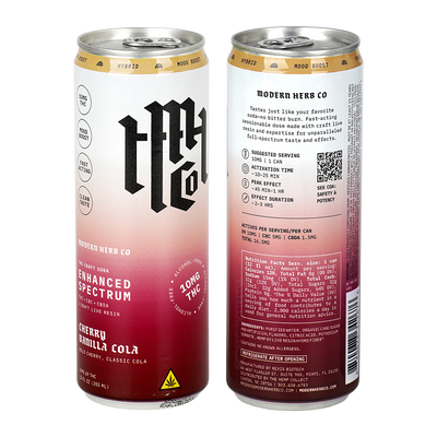 Modern Herb Co D9 THC Craft Soda | Cherry Vanilla Cola | Individual Can