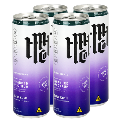 Modern Herb Co D9 THC Craft Soda | Grape Kush | 4 Pack