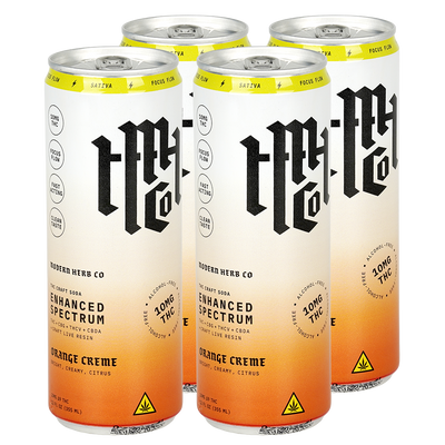 Modern Herb Co D9 THC Craft Soda | Orange Creme | 4 Pack
