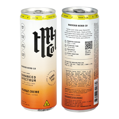 Modern Herb Co D9 THC Craft Soda | Orange Creme | Individual Can