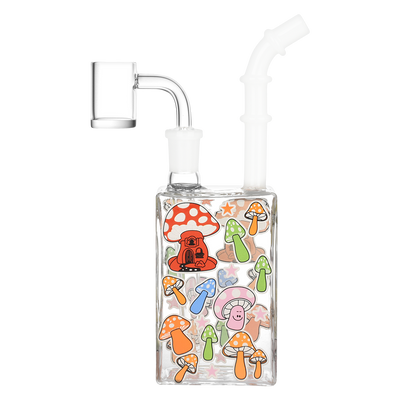 SeshGear Glow Mushroom Juice Box Dab Rig | Side View