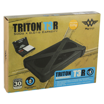 MyWeigh Triton T3R Rechargeable Digital Scale | Packaging