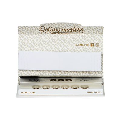 OCB Sophistique 1-1/4 Rolling Papers & Tips | Individual Booklet | Open View