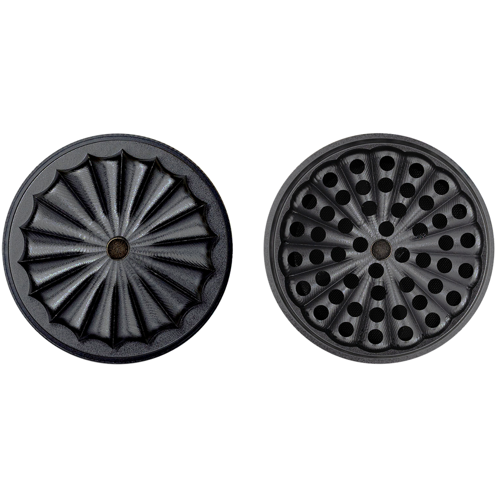 ONGROK Flower Petal Toothless Grinder | 2.5" | Black | Flower-Shaped Mill