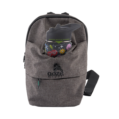 Ooze Traveler Series Smell Proof Cross-body Bag | Gray | Front View