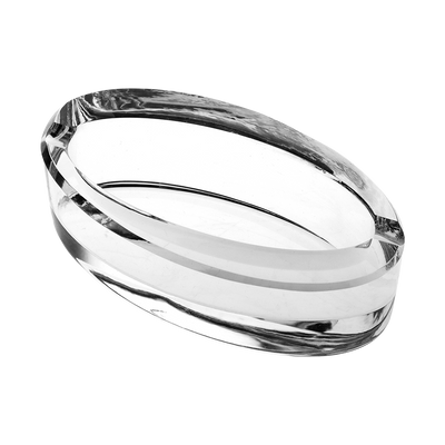 Oval Glass Ashtray | Side View